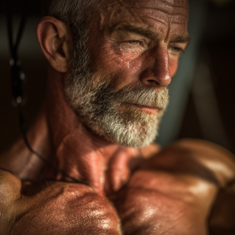 Щаслива пожила пара після тренування